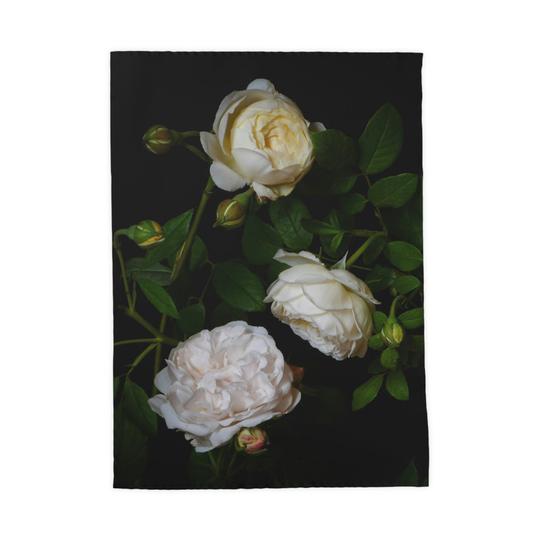White Roses Tea Towel